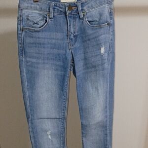 Unpublished Midrise Skinny Jeans in Light Blue Denim